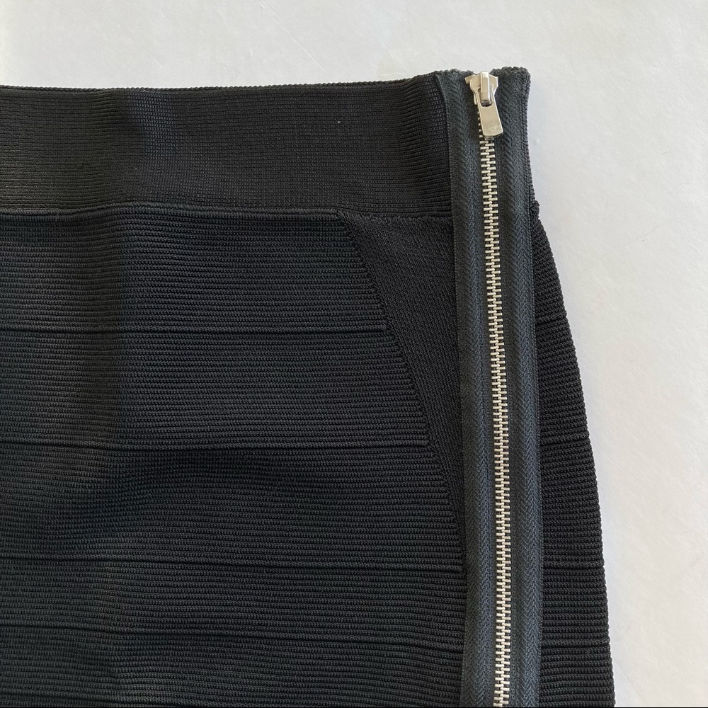 Maje Black Bandage Skirt with Zipper - Picture 3 of 5